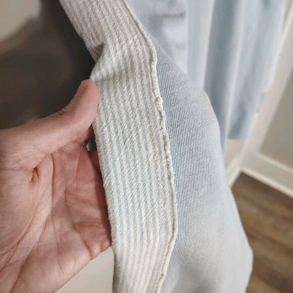 Free People Madeleine Sweatshirt Womens Size XS Blue Striped Oversized Pullover - Picture 11 of 12